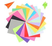 200 Fogli Carta Origami, 20 Colori, 15 x 15 cm - carta colorata su entrambi i lati per realizzare opere d'arte origami creative, ideale per creare e decorare.