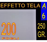 400 FOGLI CARTA CARTONCINO EFFETTO TELATO TELA stampante laser A6 250GR