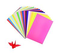 200 fogli di carta colorata formato A4, 20 colori, carta per origami, 70 g/m², leggera, colorata, per copie e fotocopie, multiuso, per fai da te per bambini
