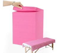 200 fogli usa e getta per lettino da massaggio, 78,7 x 180,3 cm, in tessuto non tessuto, per spa, massaggi, bellezza e tatuaggi, traspiranti, igienici (rosa)