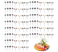 200 forchette da frutta riutilizzabili in plastica, mini occhi, graziosi stuzzicadenti per cibo, per torte, frutta, forchette da dessert, accessori per feste