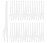 200 forchette da frutta, riutilizzabili, in plastica trasparente, per patatine fritte, in plastica, mini forchetta per frutta, cibo, forchetta per alimenti in plastica