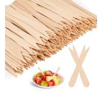 200 forchette per patatine, forchette in legno usa e getta, forchette per snack, forchette in betulla, posate in legno naturale, biodegradabili, posate in legno, per feste, compleanni, campeggio e