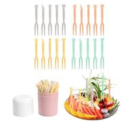 200 Forchettine Da Frutta Bambini, Forchette Bambini 3.1 X 0.31 Pollici, 3 Sacchetti Di Colori Misti, 150 Pezzi In Totale, 1 Bottiglia Di Polvere Di Fiori Di Ciliegio 50 Pezzi