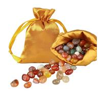 200 g di gemme per bambini, pietre semipreziose da 1 a 1,6 cm, con custodia, pietre portafortuna per bambini, per la decorazione del tesoro, per il compleanno dei bambini