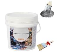 200 g di vernice a foglia d'oro a base d'acqua, vernice a foglia d'oro impermeabile per arti, dipinti e mestieri, vernice dorata per mestieri, vernice acrilica dorata Metallica (Argenteo)