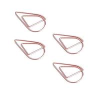 200 graffette di carta color oro rosa, lisce a forma di goccia, per ufficio, scuola, studenti, graffette mentali, 25 mm, creative e squisite, alla moda