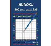 200 Grilles de Sudoku Classique 9x9 Vierges - 2 grilles par page - Pages et grilles Numérotées - Carnet broché format - 6x9po : 15,24x22,86cm