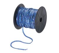 200 Iarde Piatto Paillette Striscia 4mm Laser Paillettes Tessuto Blu Chiaro