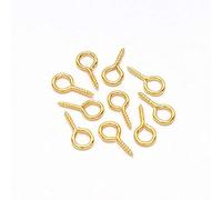 200 mini perni a vite con occhiello filettati per la creazione di gioielli fai da te, 5 misure (oro, 6,5 mm x 13,5 mm)