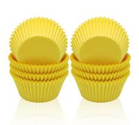 200 mini pirottini gialli per cupcake, in carta, muffin, torte, pirottini per dessert, per San Valentino, matrimoni, feste di compleanno, decorazioni per torte con bandiera del Regno Unito