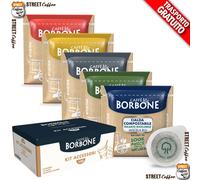 200 MIX CIALDE BORBONE FILTROCARTA ESE44 ROSSA BLU NERA ORO DEK +KIT ACCESSORI