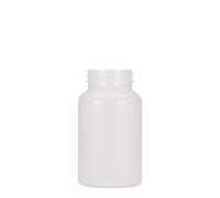 200 ml Barattolo PET-Packer, plastica, bianco, imboccatura: 45/400