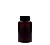 200 ml Barattolo PET-Packer, plastica, marrone, imboccatura: 45/400