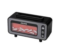 200 ml Bedroom umidificatore, Fireplace Fire Aromatherapy Diffuser, 8,27 x 3,15 x 4,65 pollici, USB Quiet Umidifier, LED Light, Ideal for Bathroom, Yoga, Tents, Living Room, White/Black