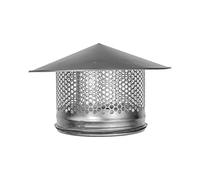 200 mm HVAC Parapioggia rotondo con tetto in acciaio zincato e guarnizione in gomma per un perfetto isolamento 20 cm