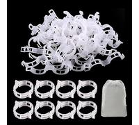200 mollette per piante, con 1 custodia, clip di supporto per piante, supporto per piante rampicanti, fermagli in plastica per pomodori, cetrioli, rose, ecc. (bianco)