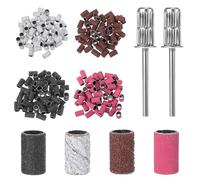 200 nastri abrasivi per unghie per trapano per unghie, grana 80/120/180/240 con 2 alberi argentati, mini nastro abrasivo per unghie tecnologiche, piccole levigature a nastro per unghie per manicure in