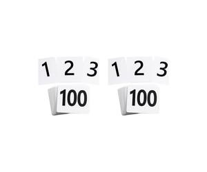 200 Numeri da Tavolo da 1 A 100, Numeri da Tavolo In Plastica, Carte Numeriche da Tavolo A Doppia Faccia per il Tavolo del Ristorante del Ricevimento