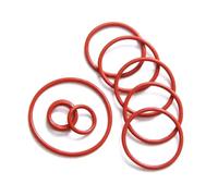 200 O-ring in gomma, 11,5 mm x 9,5 mm x 1 mm, sezione trasversale rotonda, resistenti all'olio, per guarnizioni di valvole.,Rosso,11,5 mm x 9,5 mm x 1 mm