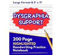 200 Page Highlighted Handwriting Practice Notebook: Gray Highlighted Lined Paper With Dotted Midline for Clear Handwriting and Dysgraphia Support, All ... Occupational Therapy and Everyday Notes