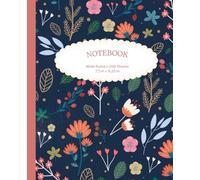 200-Page Lined Notebook, Midnight Botanica: 7.5" x 9.25" Dark Moody Floral, for School, Work, College, Notes, Ideas & Journaling and more!