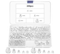 200 paraurti in vetro per tavolo trasparente, pinze in gomma, tamponi in gomma morbida anti-collisione per tavoli, mobili, armadietti