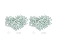 200 pcs 12 mm perline acriliche trasparenti perle sciolte di perle per capelli per capelli per la beader per capelli (Verde)