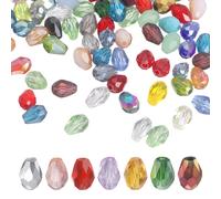 200 PCS 6x8mm Lacrime Cristallo Perlina di Vetro per Collana Bracciale, Colori