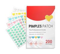 200 Pcs Cerotti Brufoli, Naturale Idrocolloide Patch Brufoli, Hydrocolloid Acne Pimple Patch per Il Viso, Pimple Patch, Acne Pimple, Giorno e Notte Impermeabili e Traspiranti Patch Brufoli, Cuore