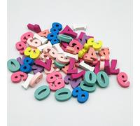 200 Pcs Decorazioni Per Feste Di Matrimonio Perline Legno Con Lettere Quadrate