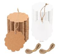 200 Pcs Etichette Carta Kraft, Etichette Regalo