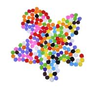 200 Pcs Materiale Per Lavoretti Mini Pon L'artigianato Pompon Fuzzy