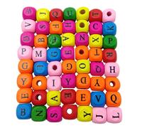 200 Pcs Perline Lettere Alfabeto Con Fai Da Distanziatrici Legno