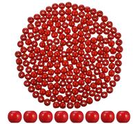 200 Pcs Perline Lisce Piccole Perle Di Legno L'artigianato Rotonde Sciolte
