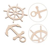 200 Pcs Timone in Legno Verniciato Ancora Decorativa Ritagli Artigianali