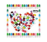 200 Pcs Tiny Love Message Capsule Letter in a Bottle Cute Love Friendship Half Pill in Random Color