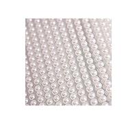 200 perle autoadesive, da 6 mm, tonde, bianche perlate