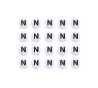 200 perline con lettere da infilare, 4 perline acriliche da 7 mm, con foro, perline dell'alfabeto per bricolage, bracciali, collane, creazione di gioielli, copricapo, N