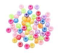 200 perline di capelli acrilici per bambini ragazze trecce rotonde colorate bagliore in perle scure, decorazioni per capelli per ragazze