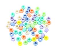 200 perline di capelli acrilici per bambini ragazze trecce rotonde colorate bagliore in perle scure, decorazioni per capelli per ragazze