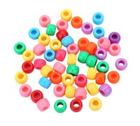 200 perline di capelli acrilici per bambini ragazze trecce rotonde colorate bagliore in perle scure, decorazioni per capelli per ragazze