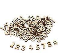 200 Pezzi 0-9 Numeri in Legno, 15 mm Foglio di Legno di registro Fai da Te per Arti Artigianato esposizioni di Decorazione di Nozze Fai da Te