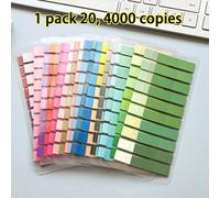 200 pezzi, 1 stile, 20 stili, 1 confezione, per un totale di 4.000 pezzi di etichette indice, note adesive, carta per note adesive, etichette per la famiglia, adesivi per messaggi, forniture per uffic