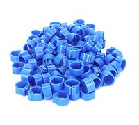 200 pezzi 10 mm anello per gamba di piccioni anello di identificazione con clip per piede in plastica per pollame per piccioni viaggiatori o la maggior parte degli uccelli adulti (Blu)