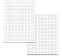 200 Pezzi 100 Pair Tondini Adesivi Tondo,Tondini Adesivi in,Punti Autoadesivi Con,Forti e robusti,Monete Appiccicoso da 10 mm(Bianco)