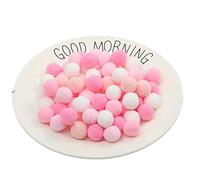 200 Pezzi 10mm Pompon Cotone Pompom Palla Mini Ponpon Palline Decorativo Pom Pon Natalizi Pom Pom Colorati Piccoli Pon Pon Passamaneria Pompon Piccole Pon Pon Feltro Pompon per Fai da Te (Rosa)