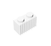 200 pezzi 1x2 Mattoncino con griglia, compatibile con Lego, colori:Bianco