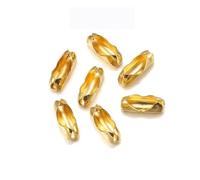 200 pezzi 2,4/3,2/4/4,5 mm oro/catena a sfere connettori fermagli estremità perlina crimpatura tono forniture per la ricerca di gioielli making-oro-2,4,0 mm