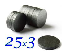 200 pezzi 25x3mm MAGNETI FERRITE y30 strong CALAMITE FERRITE MAGNETE CERAMICA